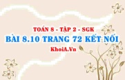 Bài 8.10 trang 72 Toán 8 Kết nối tri thức Tập 2